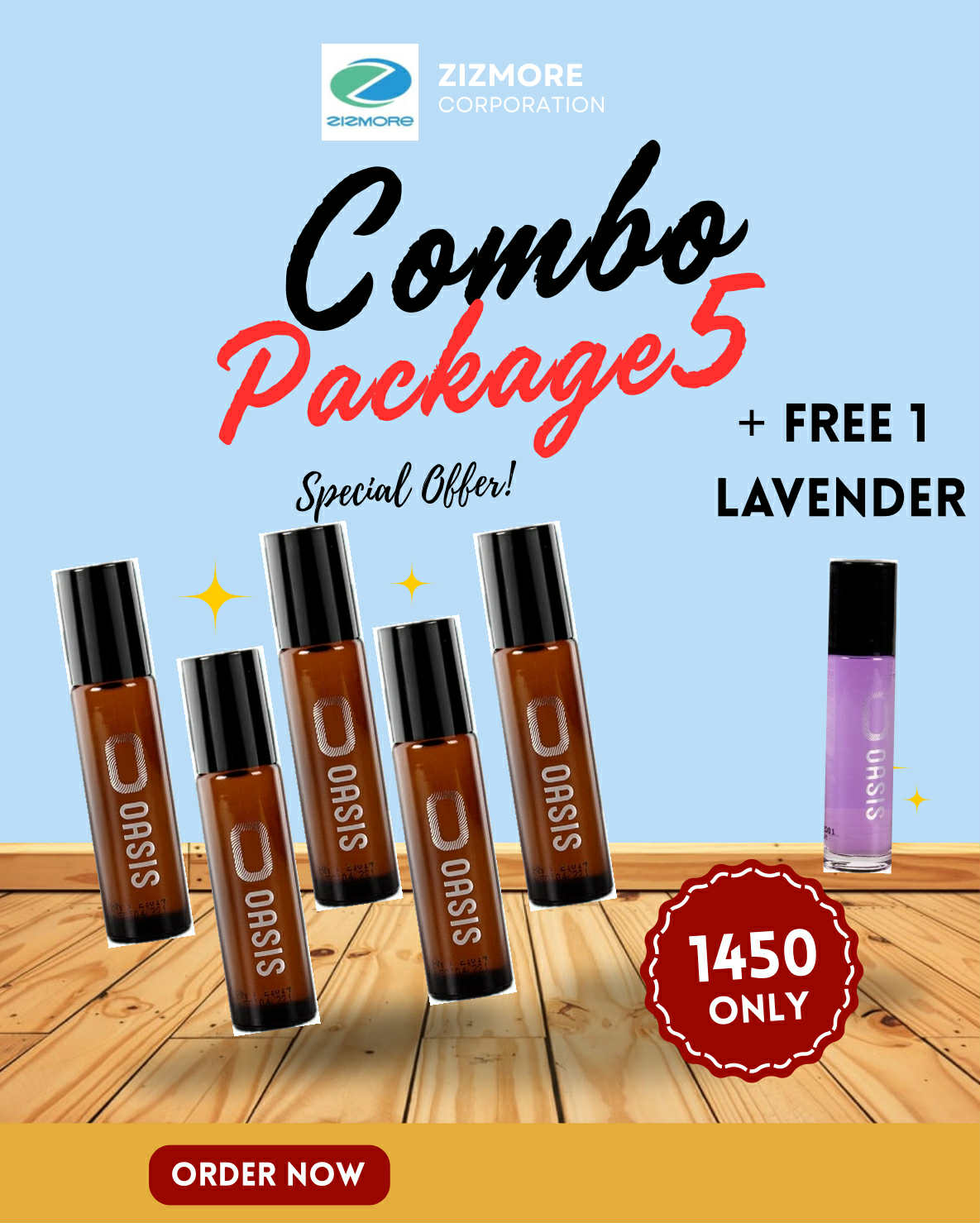 Zizmore Combo Package 5 | Buy 5 Oasis with FREE 1 Lavender